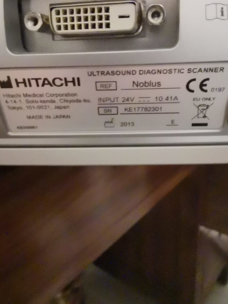 Ecografo portatile Noblus Hitachi anno 2013 come nuovo da Santec Laser